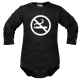 Body dlhý rukáv Dejna No Smoking - čierne, vel. 80