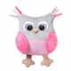 Plyšová hračka s hrkálkou Owl Sofia - ružová