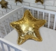 Baby Nellys Dekoračné obojstranný vankúšik - Hviezdička, 45 cm - zlatý