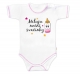 Body krátky rukáv s vtipným textom Baby Nellys, Miluju noční svačinky, holka