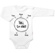 Body dlhý rukáv s vtipným textom Baby Nellys, Tati, to dáš! - biele, veľ. 80