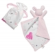 Mazlík, prítulníček Zajačik, froté + bavlna, I love Girl Baby Nellys, ružová