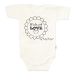 Body krátky rukáv Baby Nellys, Made with love, ecru, veľ. 68