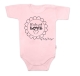Body krátky rukáv Baby Nellys, Made with love, ružové, veľ. 62
