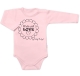 Body dlhý rukáv Baby Nellys, Made with love, ružové, veľ. 62