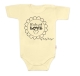 Body krátky rukáv Baby Nellys, Made with love, žltá, veľ. 62