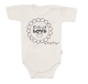 Body krátky rukáv Baby Nellys, Made with love, béžové, veľ. 68