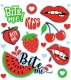 Farebná, veselá nažehlovačka Tulimi, Bite Me - malý arch