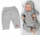 Pletené nohavice Hand Made Boy, Baby Nellys, sivé