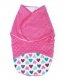 Baby Nellys Zavinovačka, spacáček s Minky, 0-6m - Srdiečka, Minky ružová